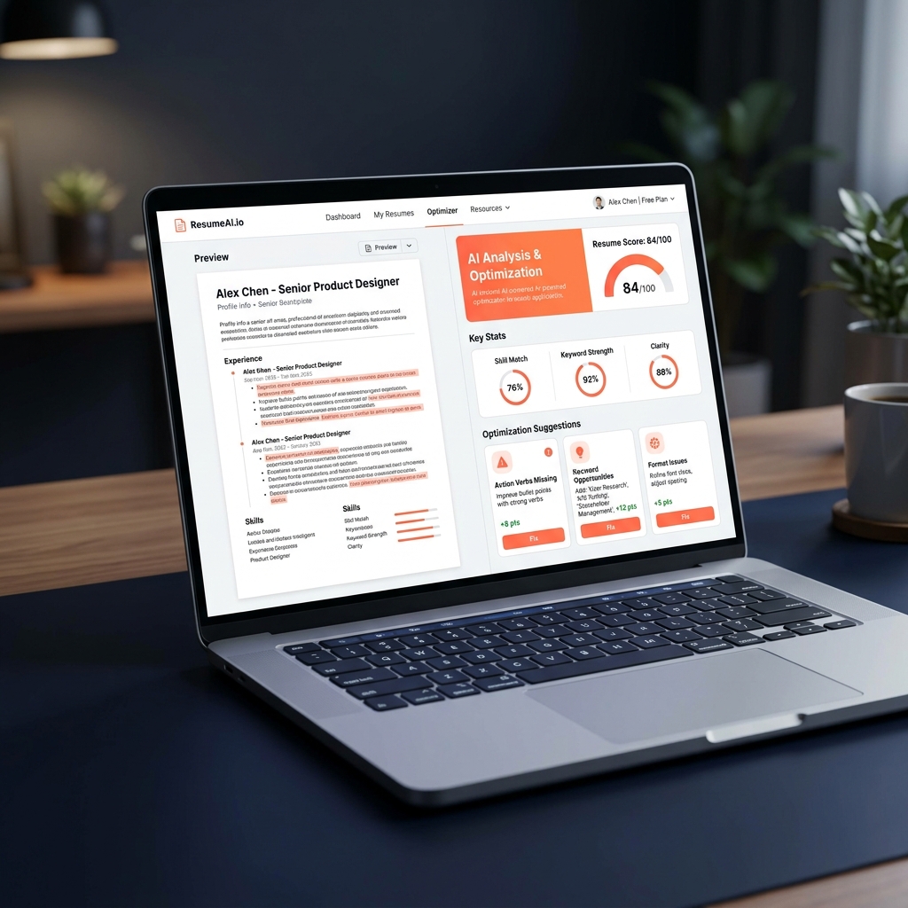 Resume Optimizer — Paste a job description and your resume — the AI scores your match, highlights gaps, and rewrites sections to land more interviews. Powered by RAG against real job posting data.